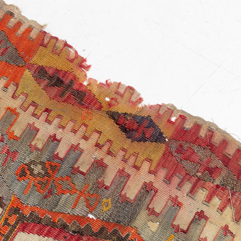 Matta, antik, anatolsk Kelim, ca 368 x 152 cm.