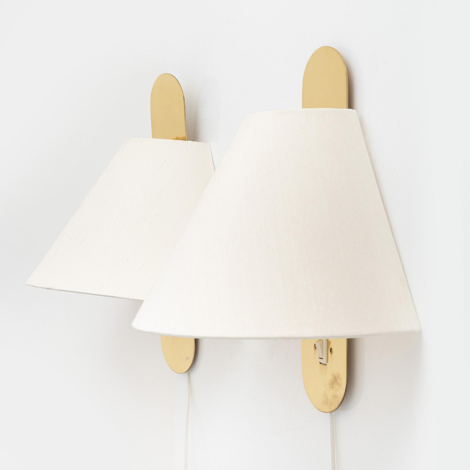 Vägglampor, ett par, Bergboms, sent 1900-tal.