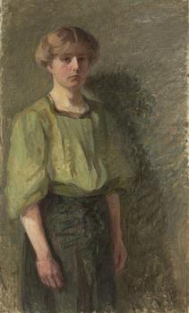 Maj Bring, Portrait of a standing woman.