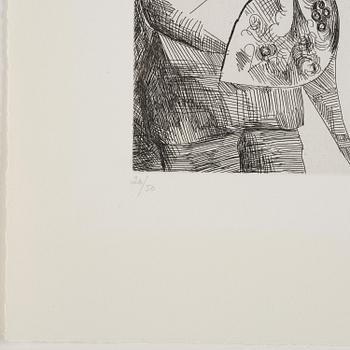 Pablo Picasso, "Peintre Bouffon peignant sur son Modèle", ur "Séries 156".