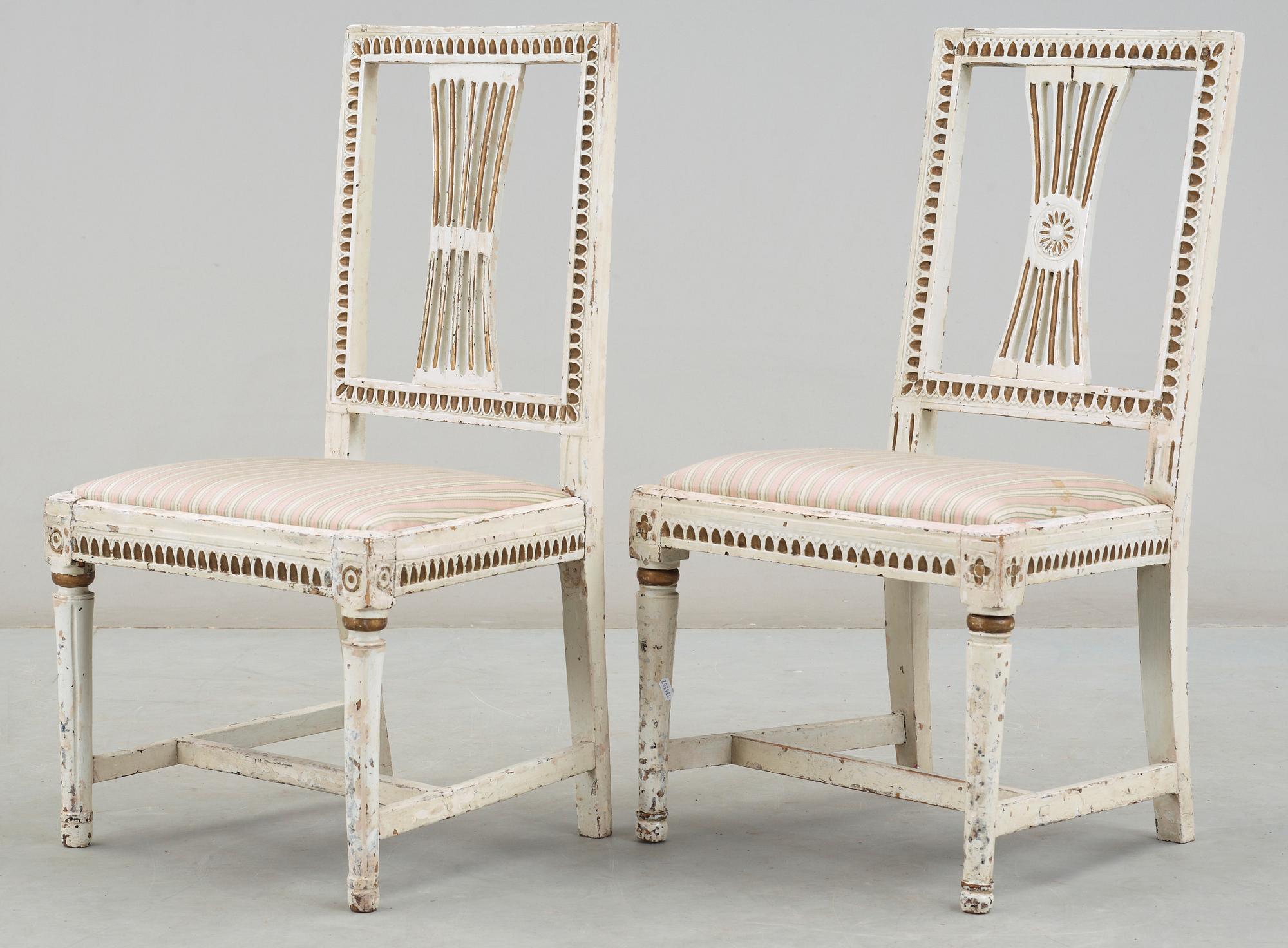 STOLAR, 2st, snarlika, gustavianska, omkring 1800.