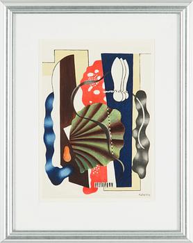FERNAND LÉGER, efter, färglitografi, sigenrad och daterad 29 i trycket, ur Derrière le Miroir nr 79-80-81 1955.