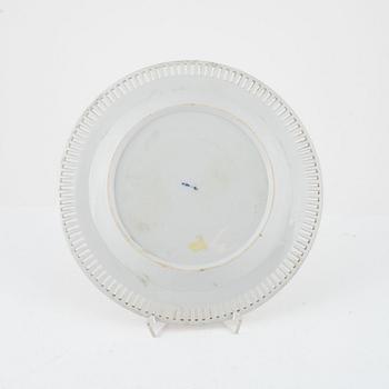 A pierced porcelain plate, KPM Berlin, 19th century.