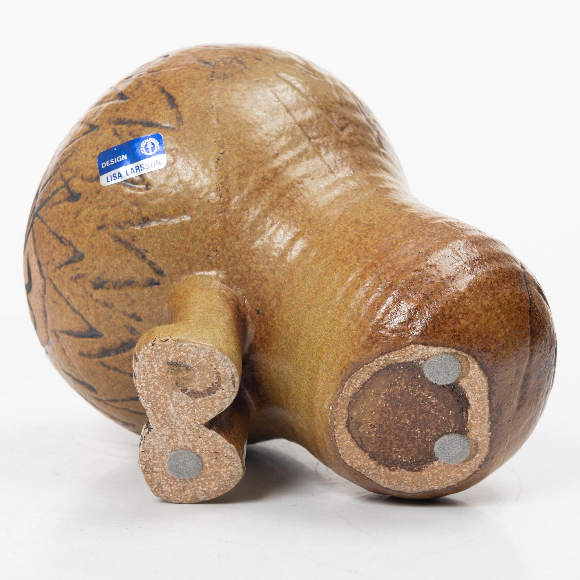 Lisa Larson, A stoneware 'Lejon midi' figurine, Gustavsberg, Sweden.