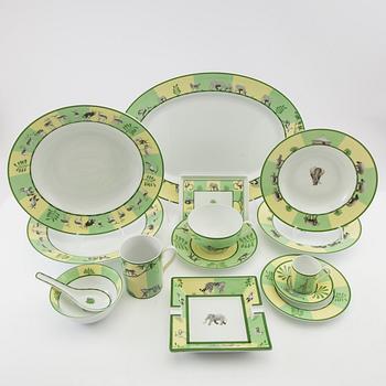 Hermès, servis "Africa" ca 22 dlr Frankrike 2000-tal porslin.