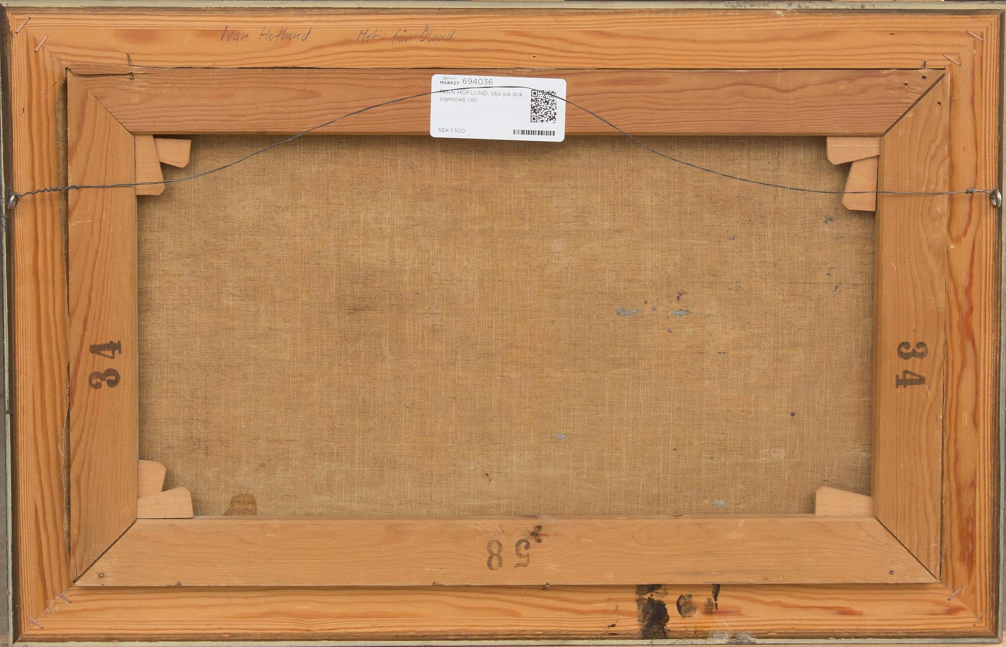 IVAN HOFLUND, olja på duk, signerad.