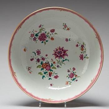 A massive famille rose punch bowl, Qing dynasty, Qianlong (1736-95).