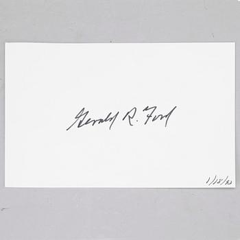 GERALD FORD(1913-2006), autograf daterad 1/18 -93.