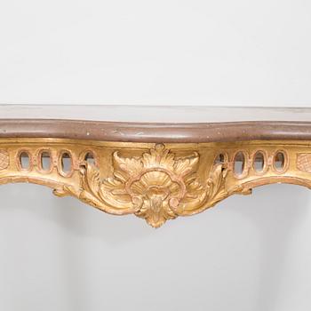 A rococo style console table,