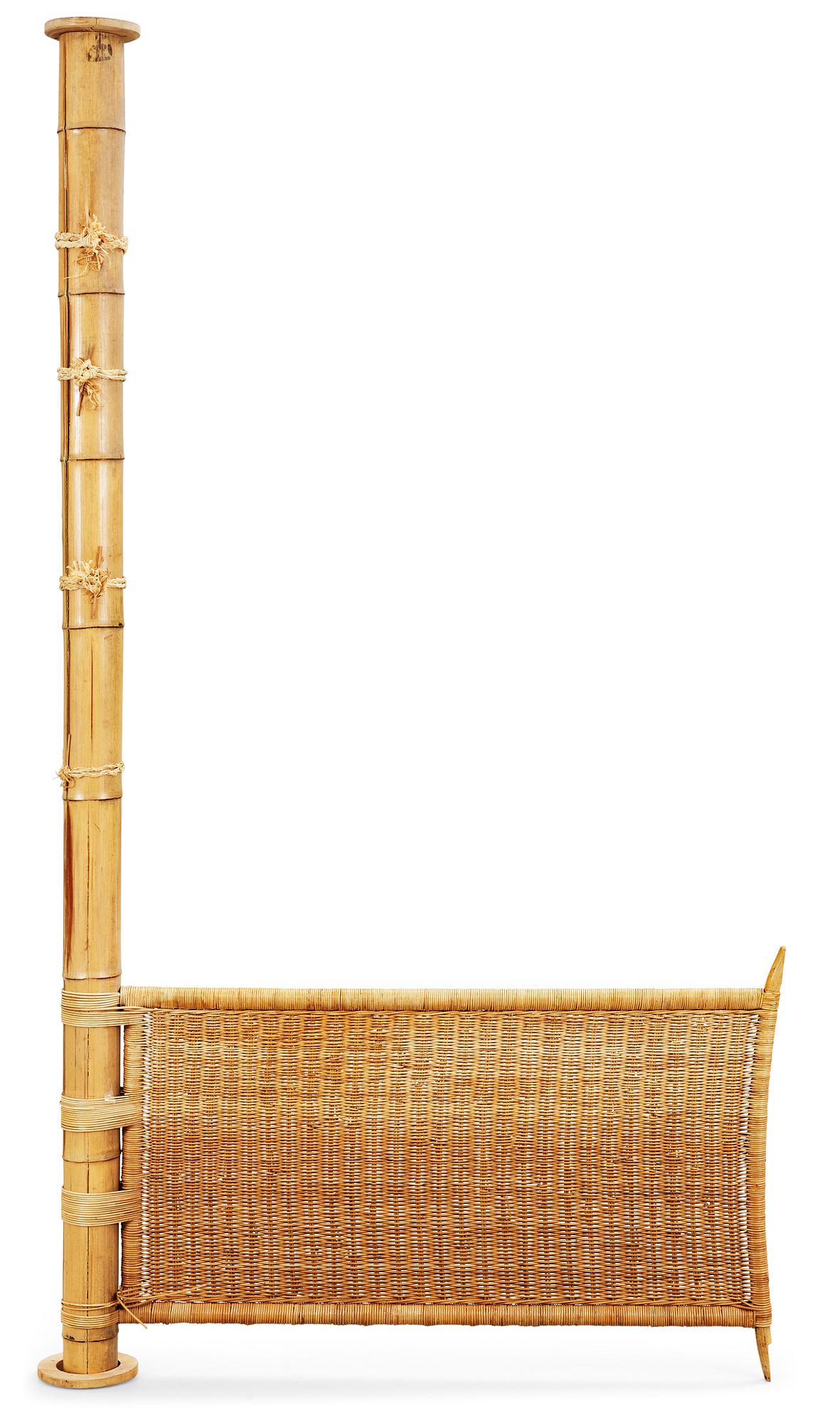 A Josef Frank bamboo and ratten headboard, Svenskt Tenn, circa 1935.