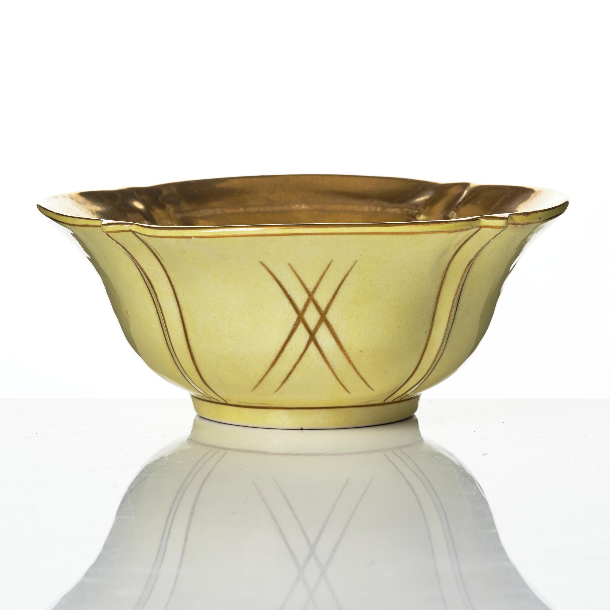 Wilhelm Kåge, Ask and bowls, 2 pcs, Gustavsberg 1927, 1929 and 1932.