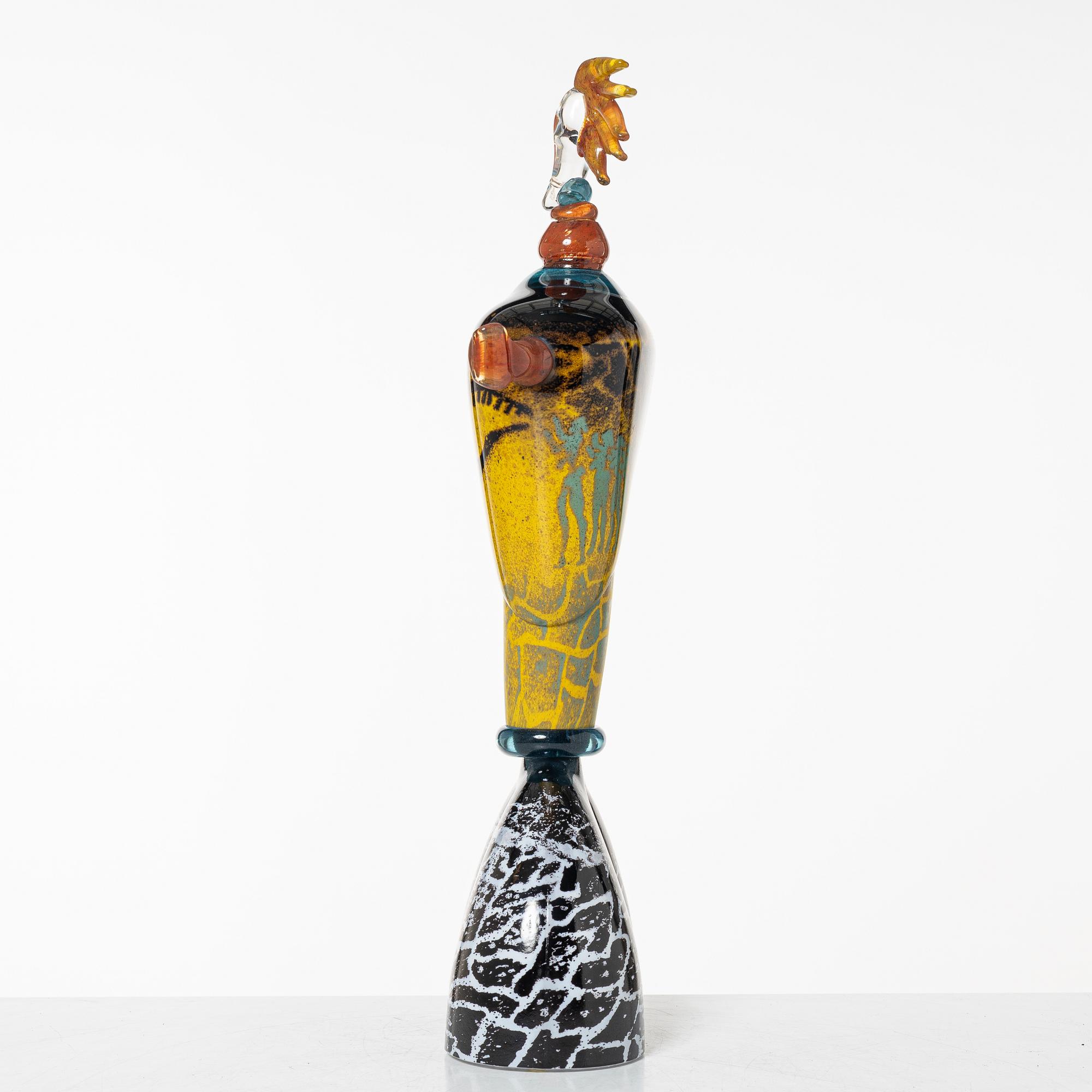 Kjell Engman, a unique glass sculpture, Kosta Boda, Sweden, 1999.