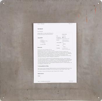 SKYLT, plåt, troligen 1930-tal.