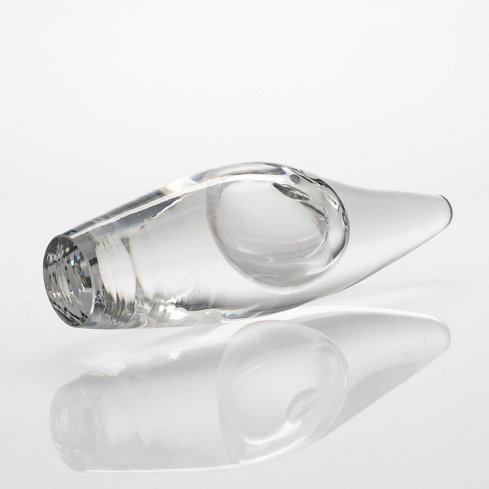 Timo Sarpaneva, an 'Orchid' glass sculpture, signed Timo Sarpaneva Iittala 3568.