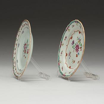 A set of 11 famille rose dessert dishes, Qing dynasty, Qianlong (1736-95).