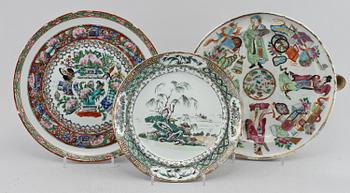 PARTI PORSLIN, 6 delar, Kanton, 1800/1900-tal.