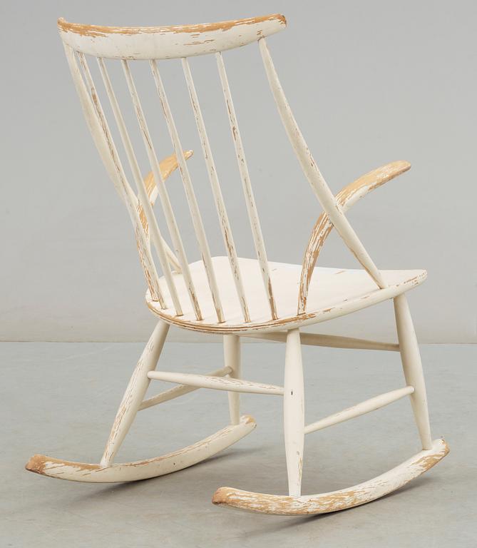 GUNGSTOL, "Gyngestol Nr. 3", Illum Wikkelsö, för N Eilersen, etikettmärkt. Modellen formgiven 1958.