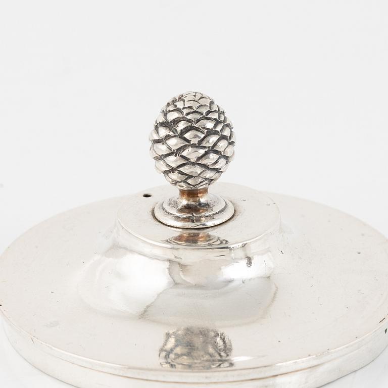 An Austrian Silver Teapot, Vienna, first half/mid-19th Century.