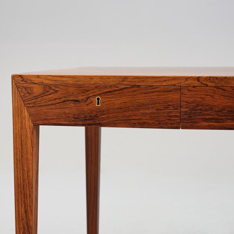 Severin Hansen, a 1950'-60's palisander desk, Haslev Møbelfabrik, Denmark.