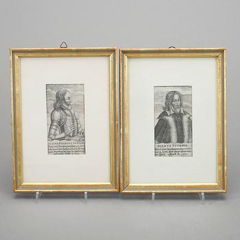 KOPPARSTICK, 2 st, 1600/1700-tal.