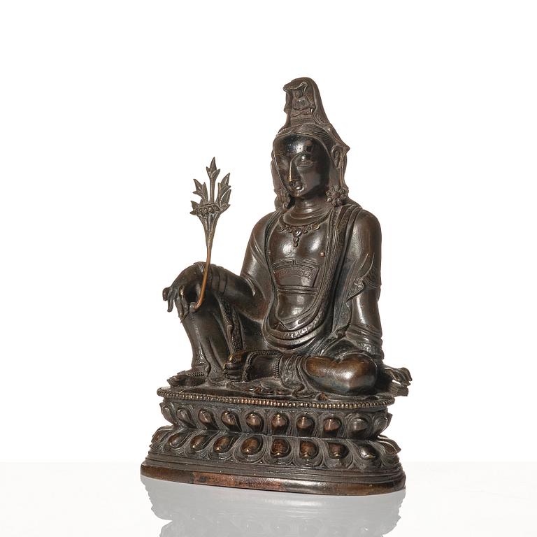 A bronze figure of Avalokiteshvara, Qing dynasty, 18th Century.