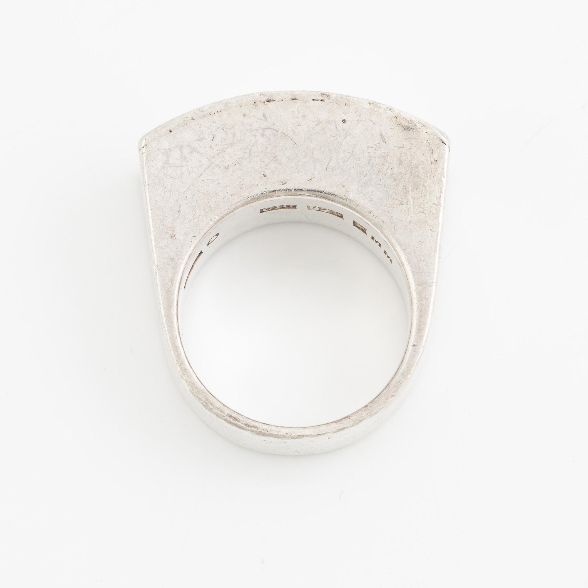 Sigurd Persson, ring, sterling silver, Stockholm 1977.