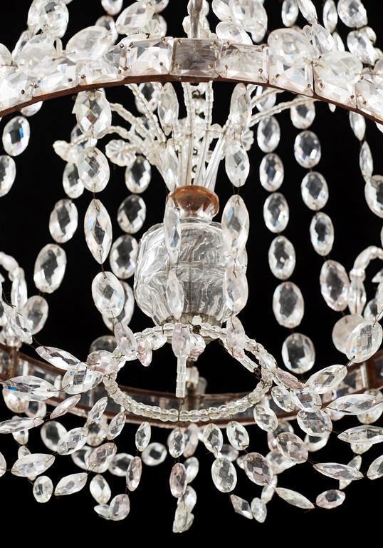 A Central European circa 1800 four-light chandelier.