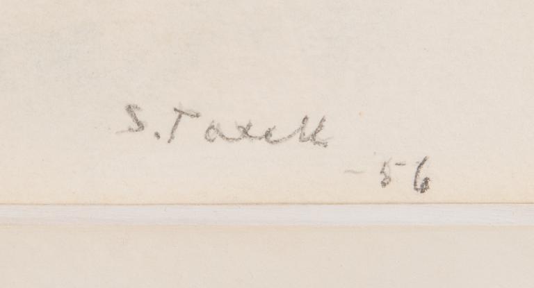 Sophie Taxell, watercolour, signed and dated -56.