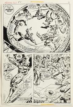 Marvel, "Human Fly", orginalteckningar, 1978.
