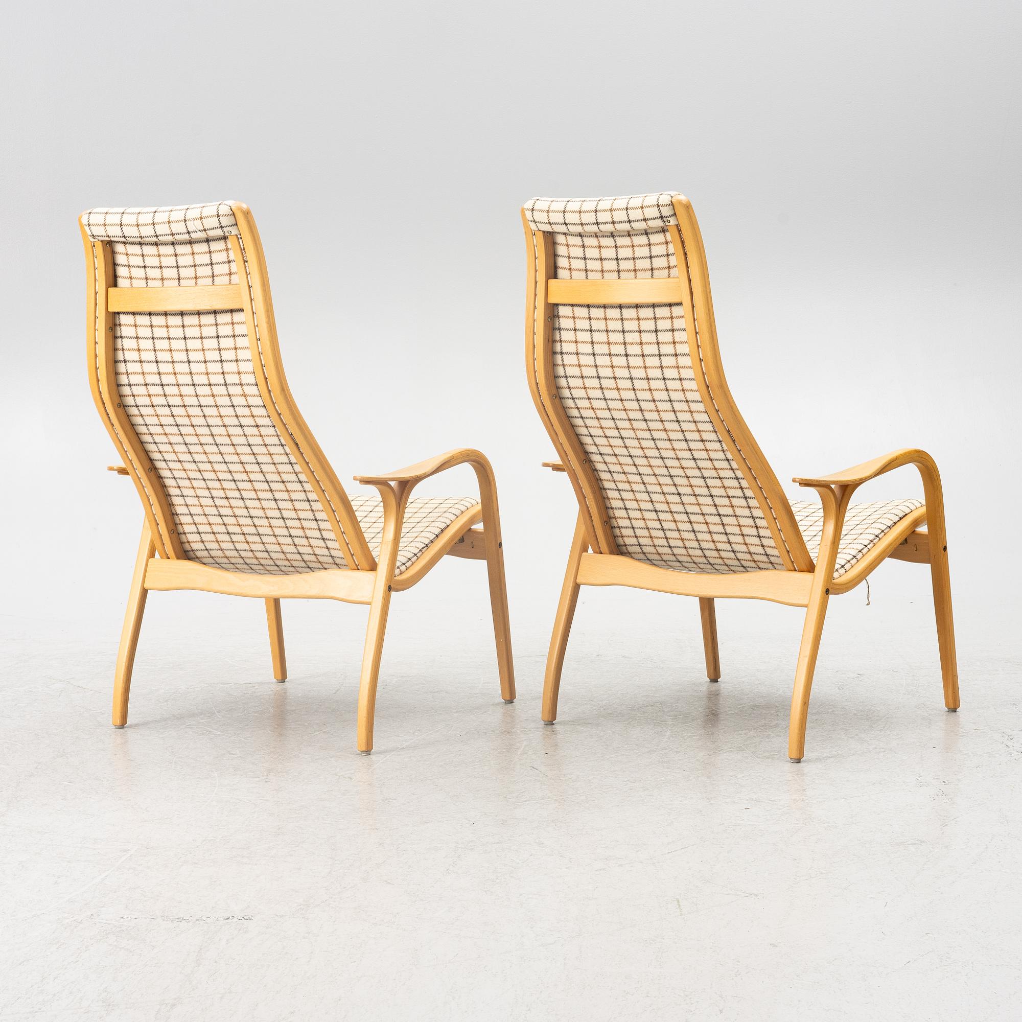 Yngve Ekström, fåtöljer, ett par, "Lamino", Swedese.