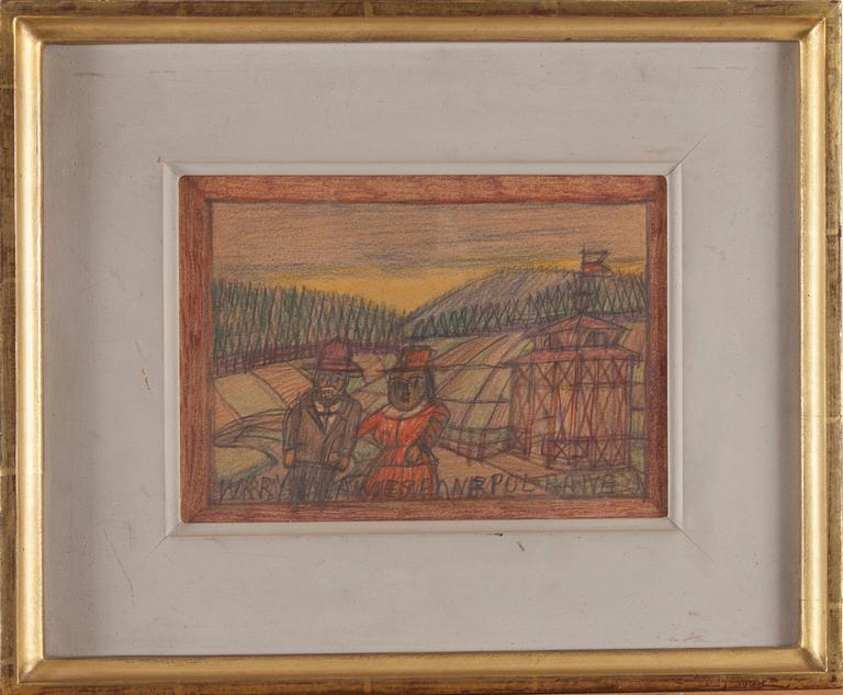 NIKIFOR KRYNICKI, blandteknik, ej signerad.