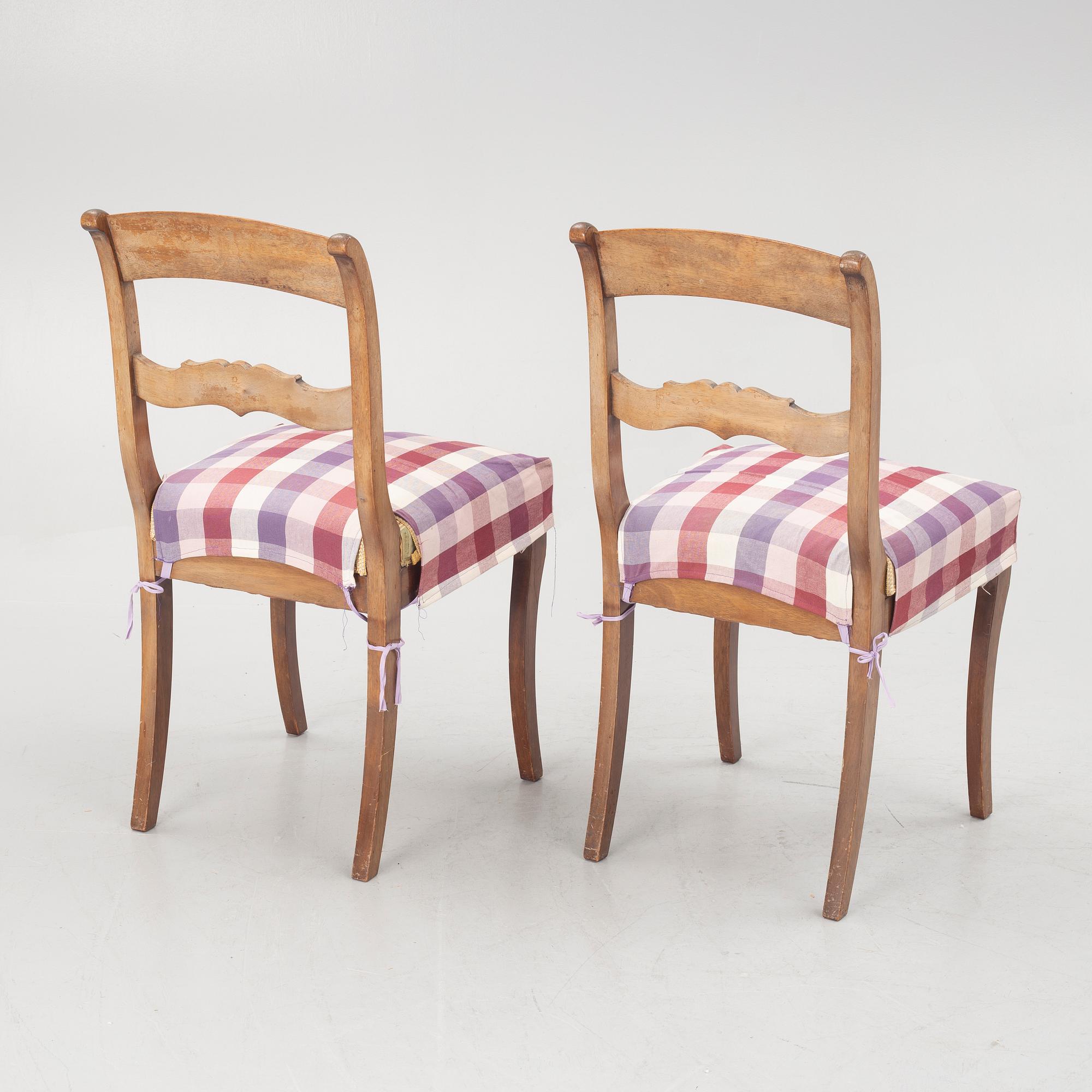 Chairs, 8 pcs, late Empire style, second half of the 19th century.