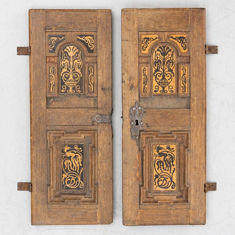 Doors, a pair, Renaissance style.