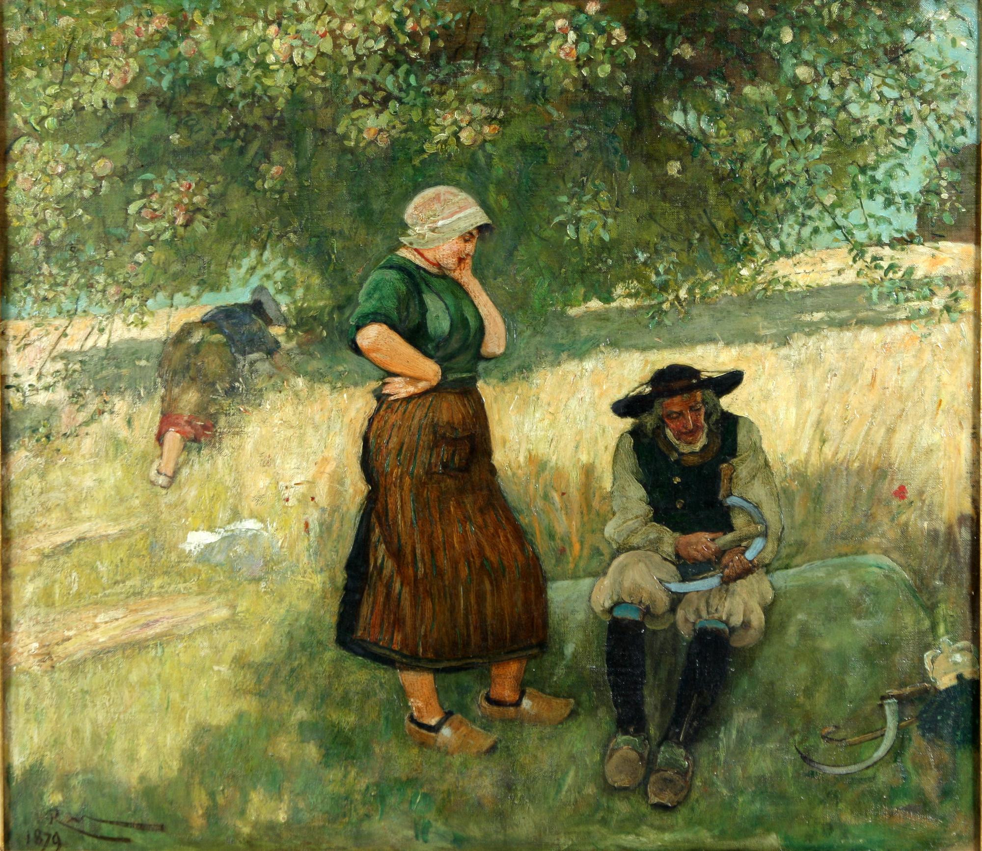 ROBERT WALKER MACBETH, olja på duk, monogramsign och dat 1879.
