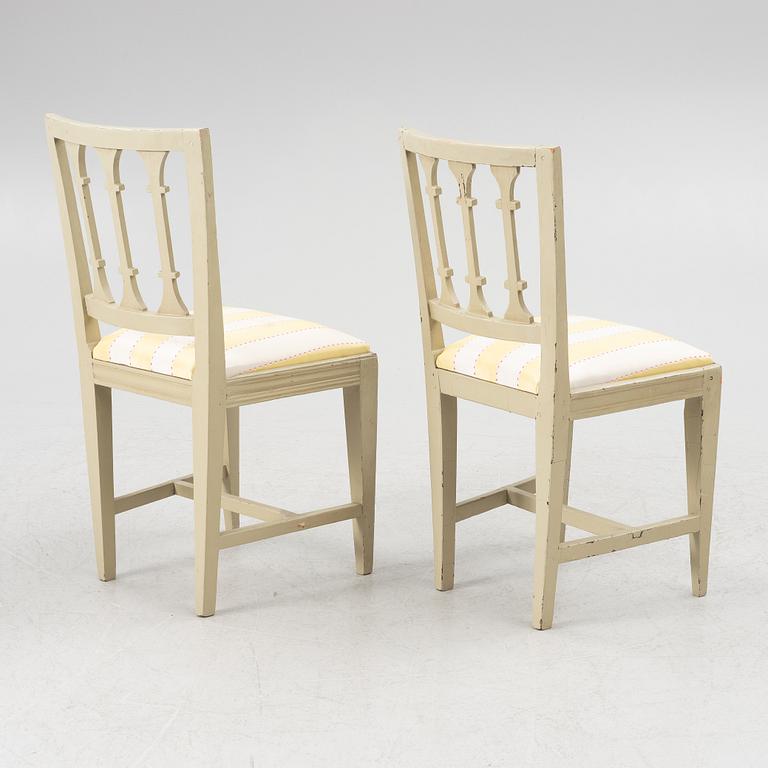 Stolar, ett par, gustavianska, 17/1800-tal.
