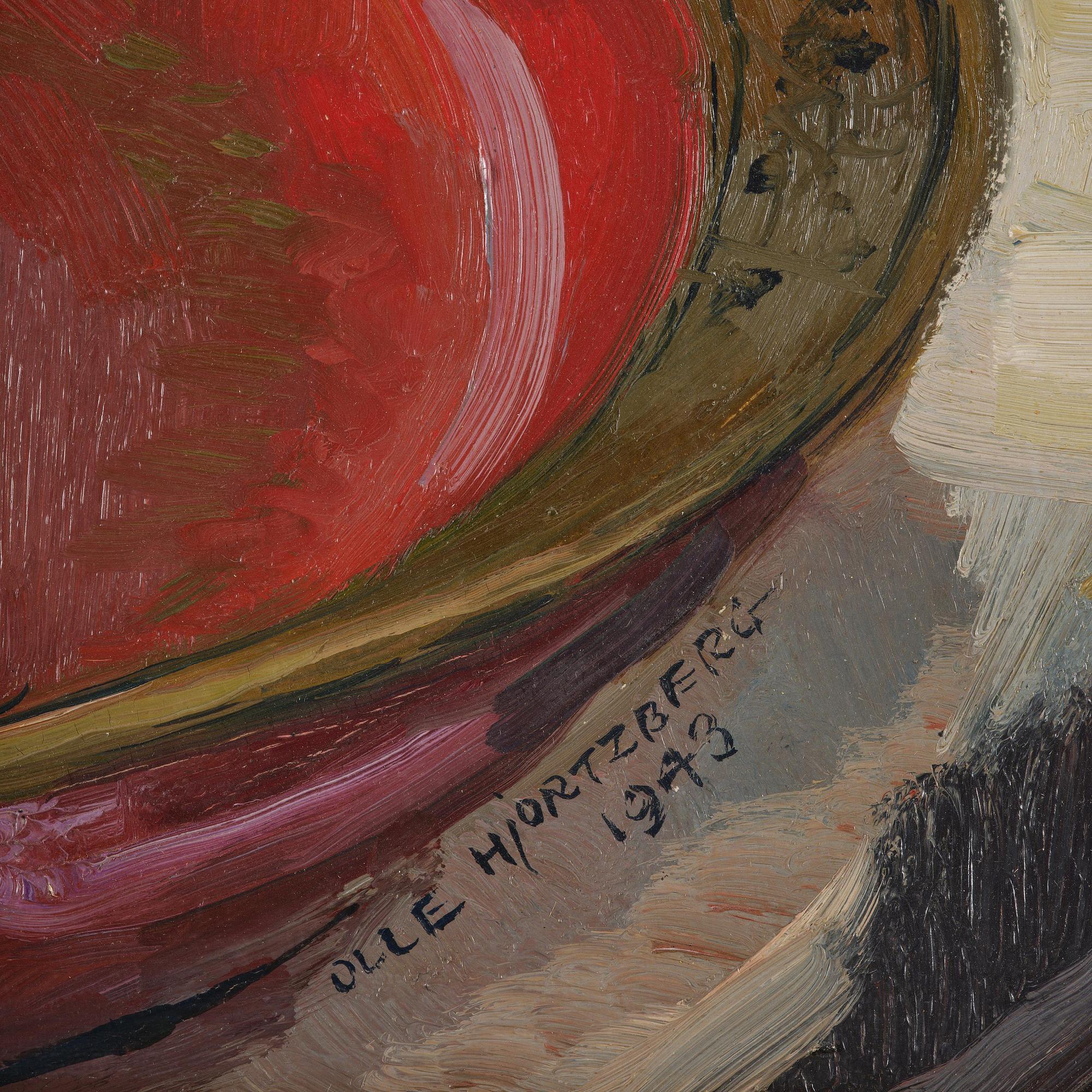 Olle Hjortzberg, Still life with yellow roses.