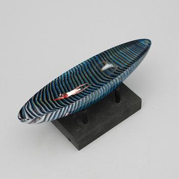 SKULPTUR, glas, Bertil Vallien, Kosta Boda, signerad.