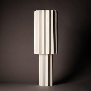 FOLKFORM, "L árt Plisse no 4", Form study in white, a table lamp, Studio Folkform, 2022.