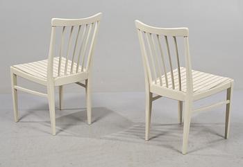 STOLAR, ett par, "Herrgården", Carl Malmsten, Åfors Möbelfabrik, 1900-talets andra hälft.