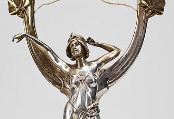 BORDSLAMPA, vitmetall, jugend, 1900-talets början.