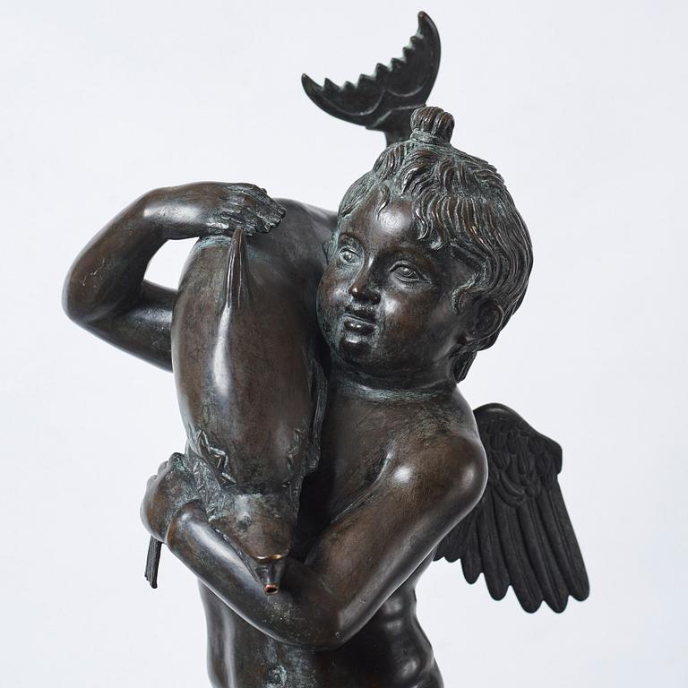 FONTÄNSKULPTUR, efter antiken, omkring år 1900.