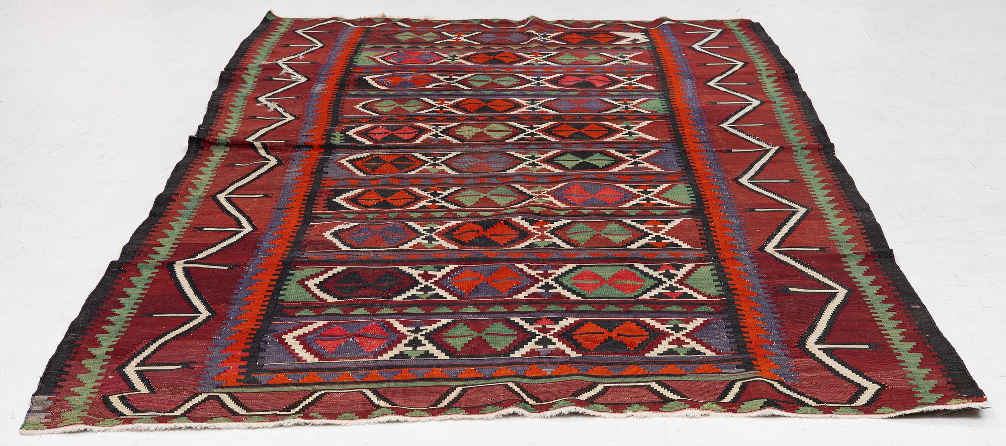 Matta, Kelim, antik/semiantik, ca 300 x 167 cm.