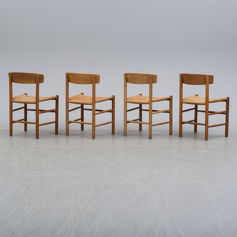 BØRGE MOGENSEN, stolar, 4 st, "J-39", FDB möbler, Danmark.