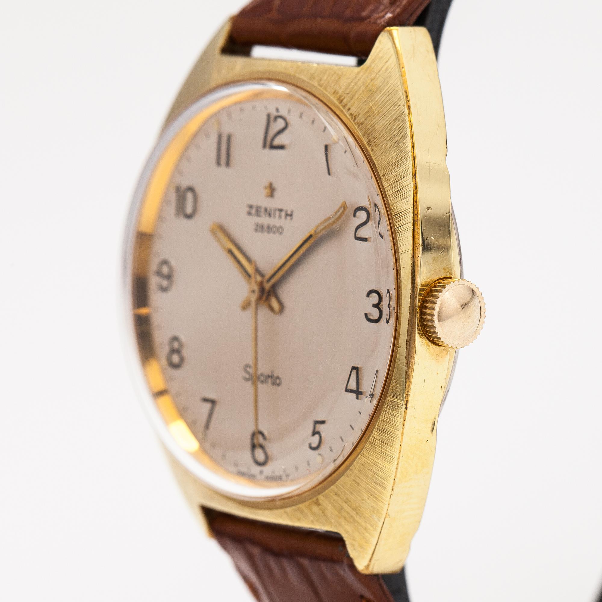 Zenith 28800 Sporto wristwatch 36 mm. Bukowskis