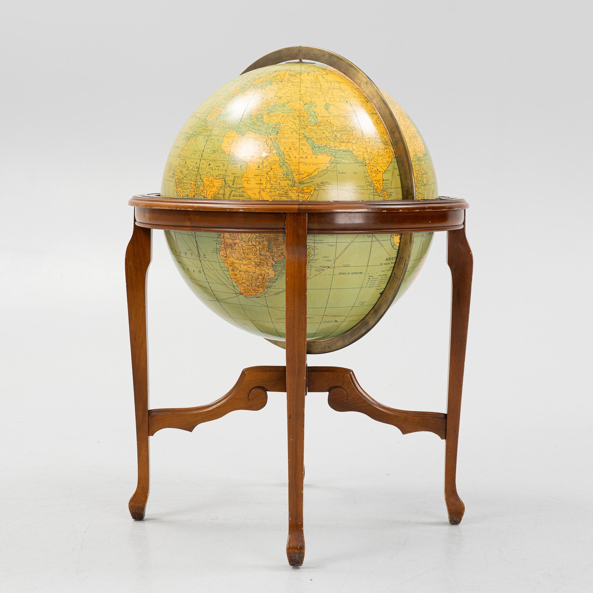 Jordglob, 1900-talets mitt.