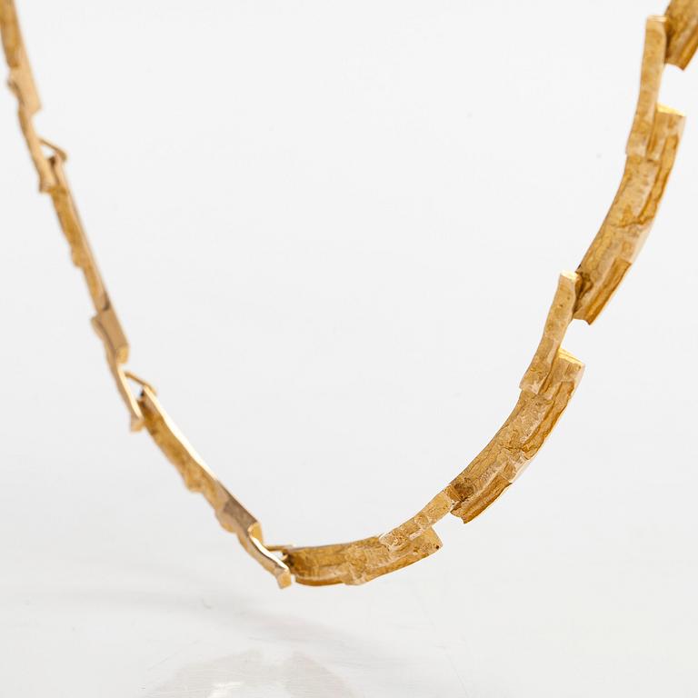 Björn Weckström, kaulakoru, "Tunturi", 14K kultaa. Lapponia 1976.