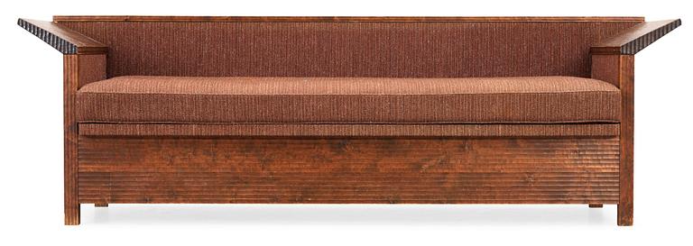 A stained birch sofa, possibly by Axel Einar Hjorth, Sweden 1930-40's.