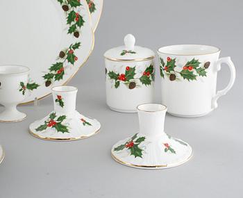 An English christmas china set of 55 pcs, 'Noel' by Royal Grafton, second half of the 20th century.