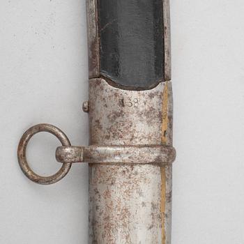 Sabre, Swedish, m/1825 for the hussars, with scabbard.