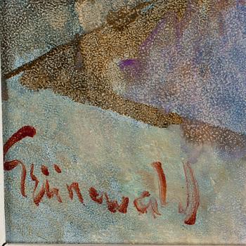 ISAAC GRÜNEWALD, olja på pannå, signerad Grünewald.